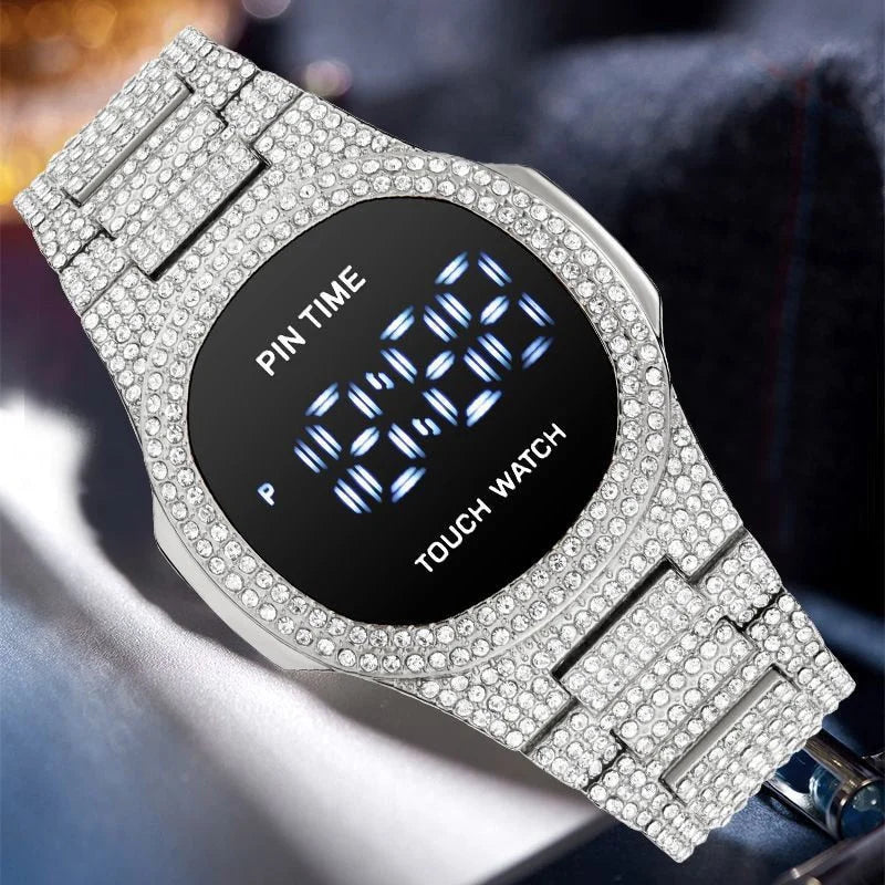 PINTIME Silver Diamond Watch