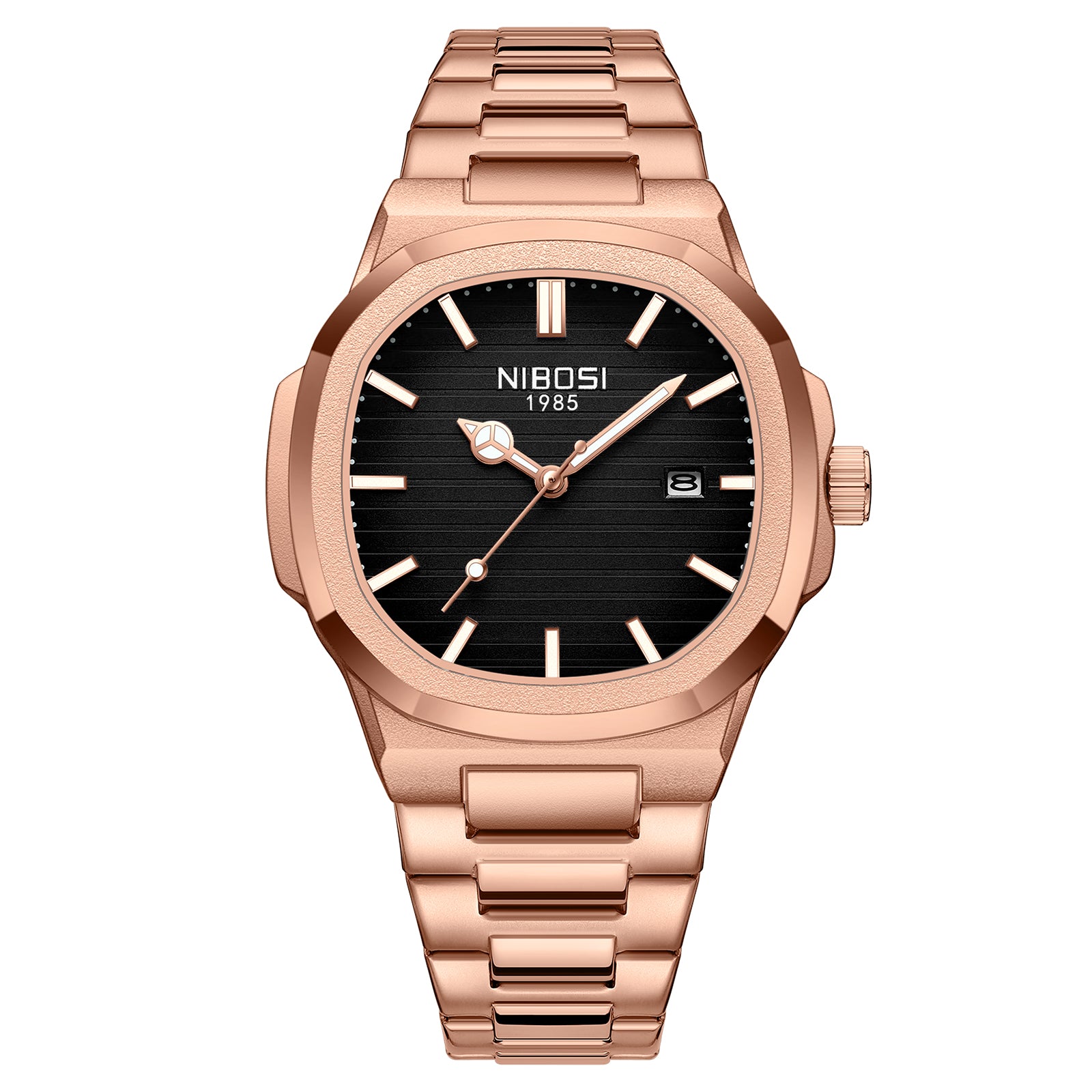 Rose Gold Black Dial Nibosi 2632