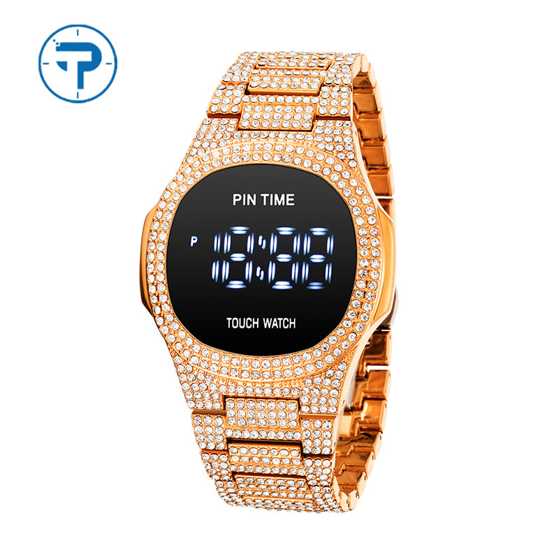 PINTIME Rose Gold Diamond Watch