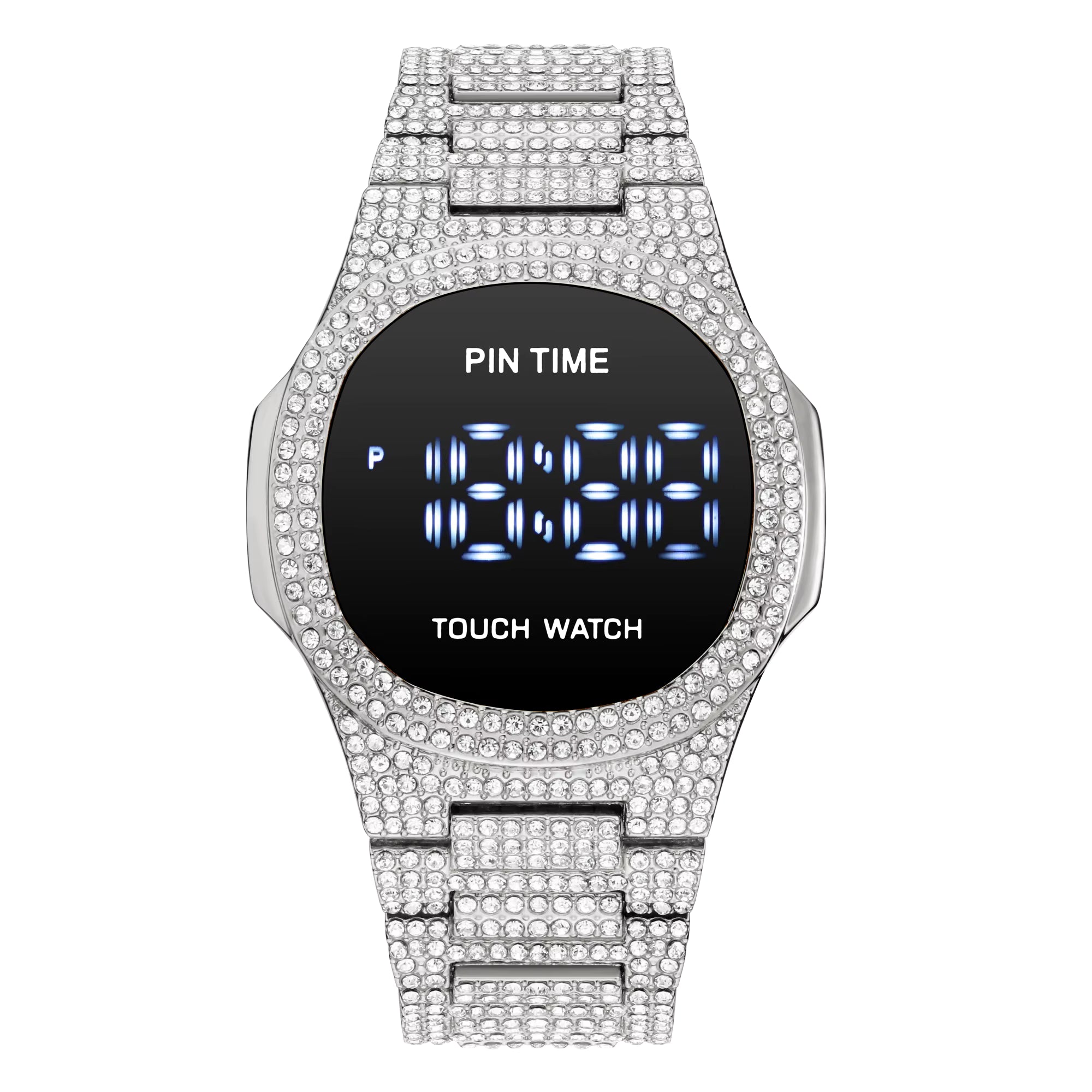 PINTIME Silver Diamond Watch